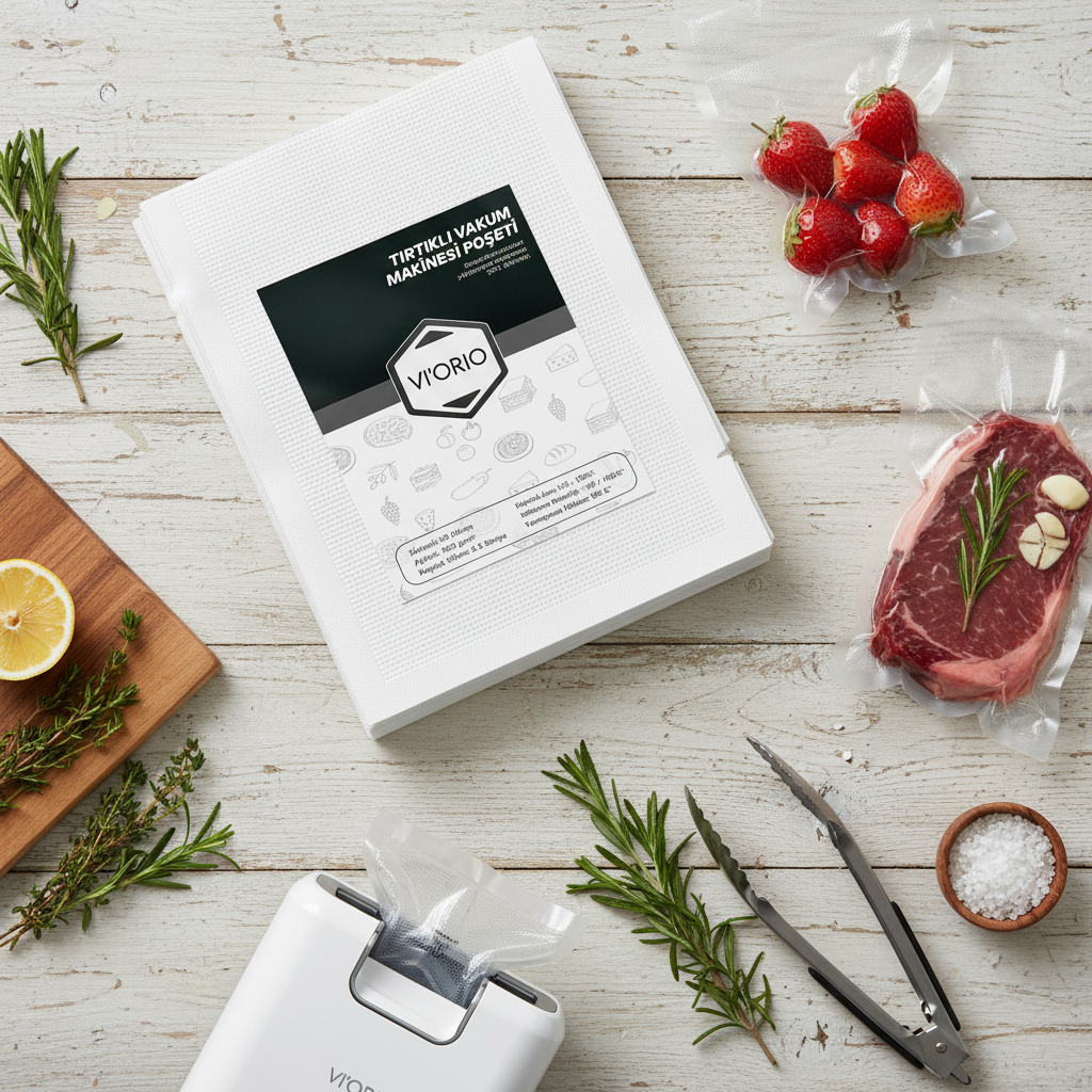 15x20 Tırtıklı Vakum Makinesi Poşeti 50 Adet