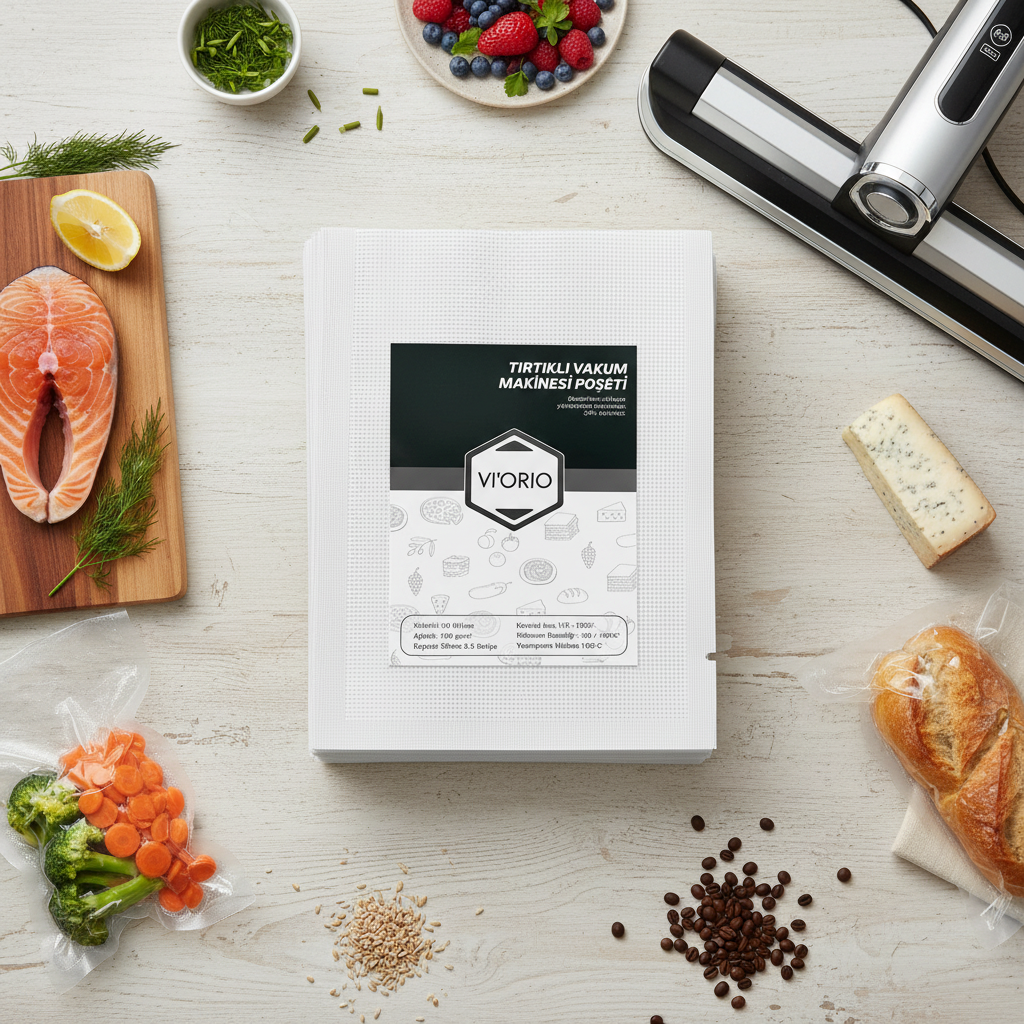 15x20 Tırtıklı Vakum Makinesi Poşeti 50 Adet